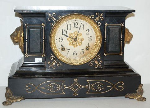 Ansonia Venice Enameled Iron Clock