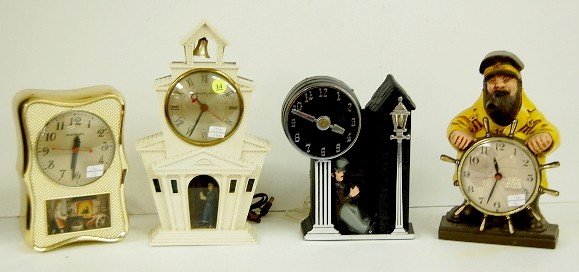 4 Mastercrafters Electric Novelty Clocks