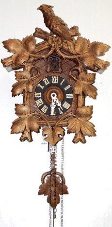 Black Forest Carved Pheasant Cuckoo Clock