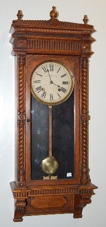 Oak Waterbury “Leeds” Wall Regulator