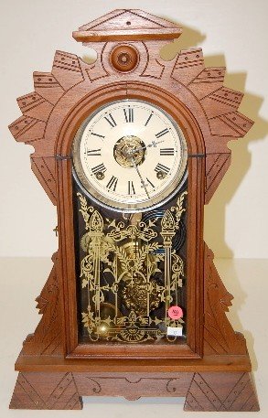 Walnut Kroeber Kitchen Clock w/Alarm