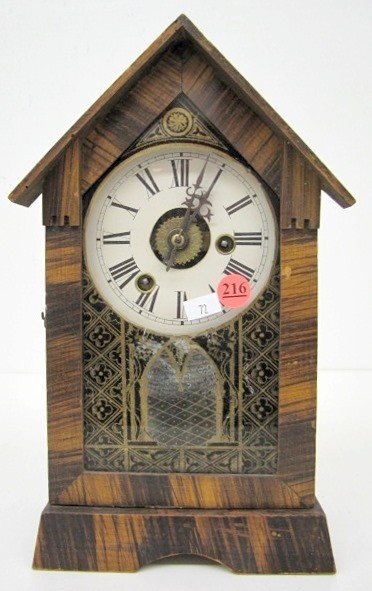 Small German Shelf Clock w/Alarm