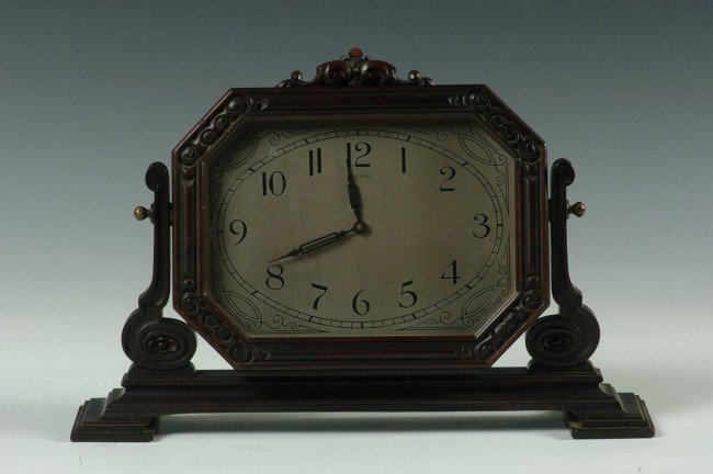 A HERSCHEDE 11 JEWEL DESK CLOCK