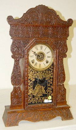 Gilbert Pressed Oak “Jewel No. 12” Kitchen Clock