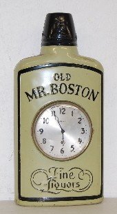 Gilbert Old Mr. Boston Bottle Clock