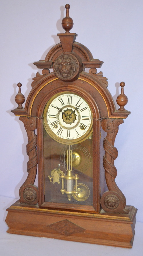 Antique “Illinois” Walnut Parlor Clock