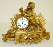 French Japy Freres Figural Cherub Clock