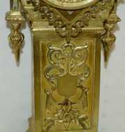 French Brass Diamond Head Shelf Clock