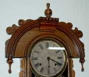 Hanging Tear Drop Decorated Case Clock, Oak