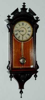 EN Welch “Italian” Style Mahogany Hanging Clock