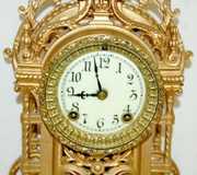 Ansonia Metal Mantel Clock, “Taurie”