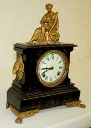 Ansonia Enameled Iron Mantel Clock, “Glasgow”