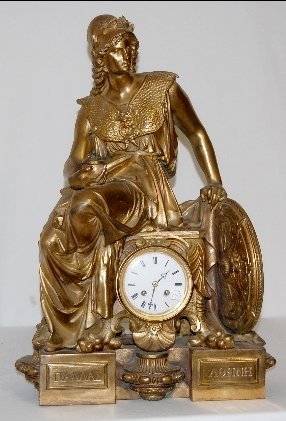 Vincent French Warrior Statue Clock