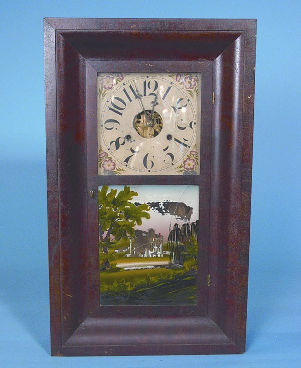 Chauncey Jerome Mahogany Ogee Shelf Clock