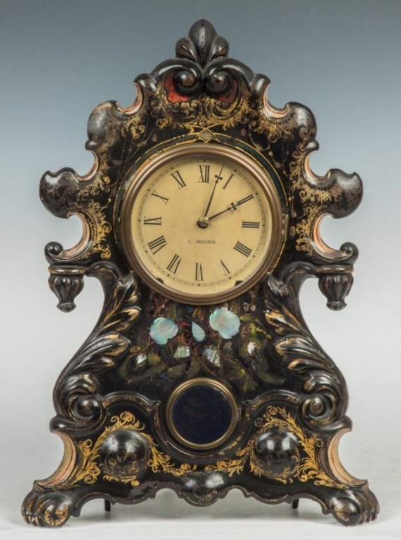 Chauncey Jerome Iron Front Shelf Clock