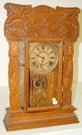 Ingraham Oak “King Line” Kitchen Clock