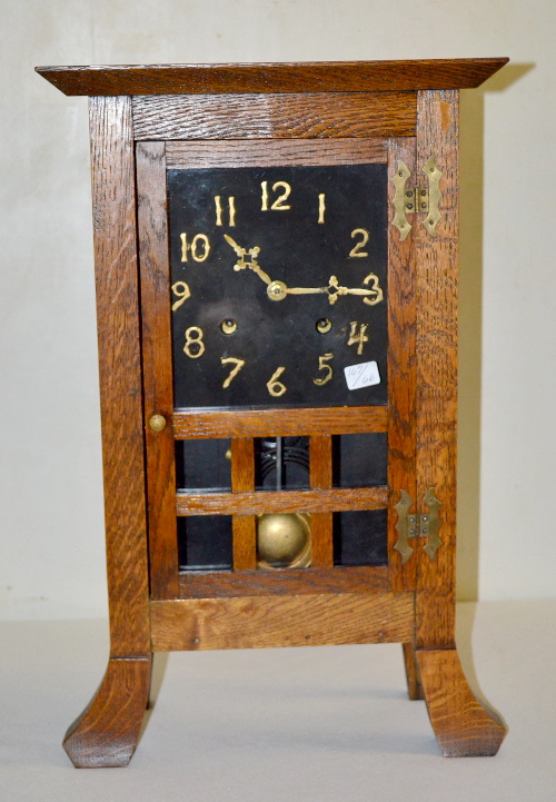 Antique Mission Oak Shelf Clock