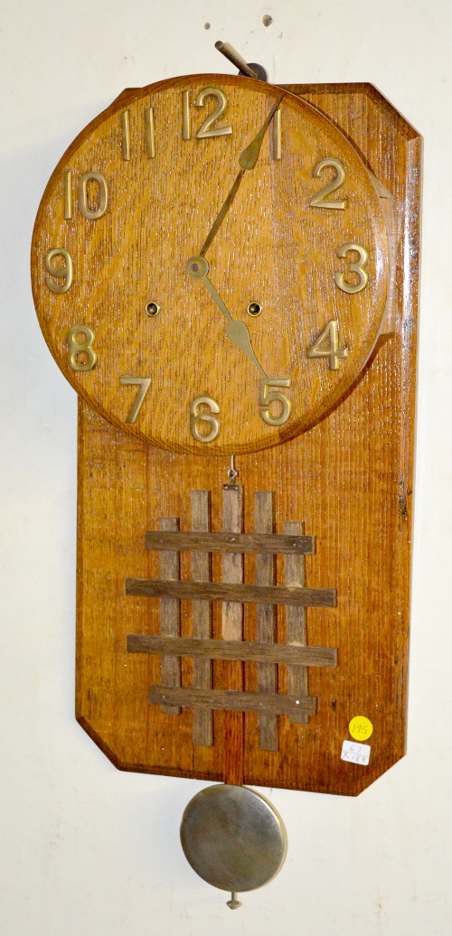 Antique Mission Oak Wall Clock