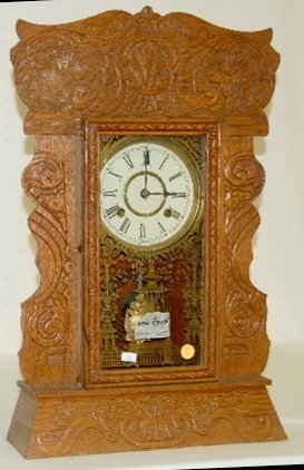 New Haven Oak Kitchen Clock, T & S