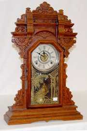 Ingraham Walnut Kitchen Shelf Clock