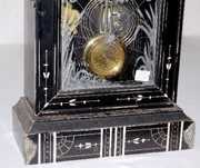 Gilbert Wood Mantel Clock, “Jet” Ebonized Case
