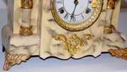 Waterbury Faux Marble Painted Mantel Clock