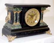 Ingraham “Adrian” Enameled Wood Mantel Clock