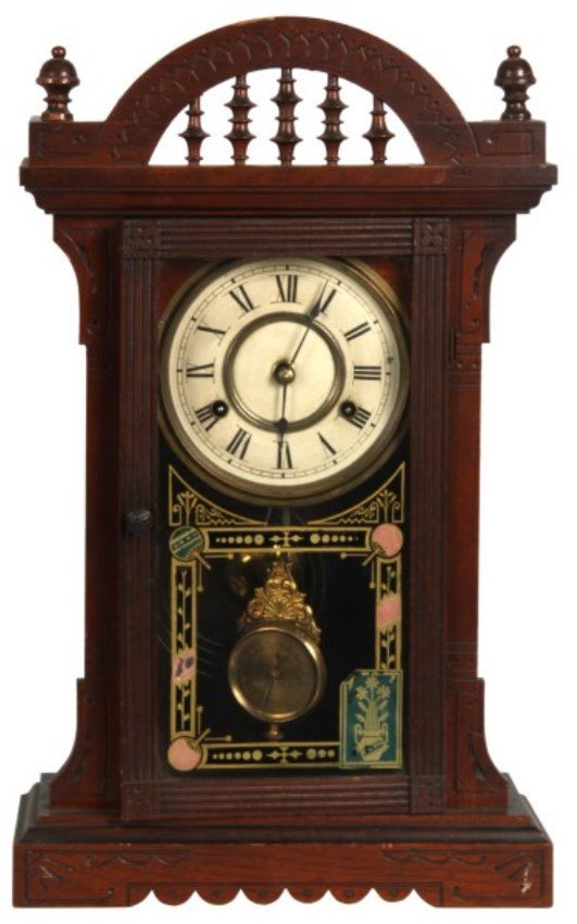 New Haven Walnut Mantle Clock