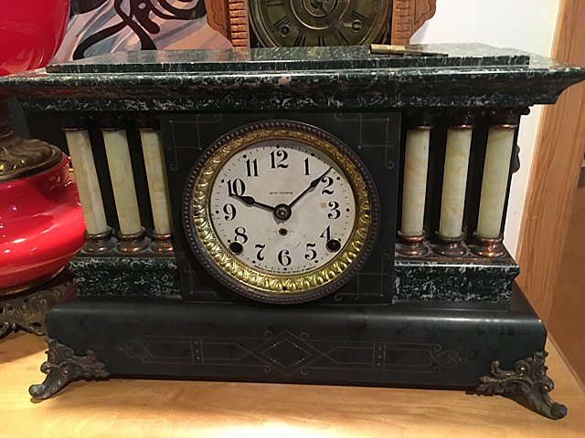 Seth Thomas Pillar Adamantine Shelf Clock
