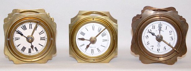 Group of 3 German Metal Alarm Clocks