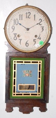 Ingraham Art Deco Time & Strike Wall Clock