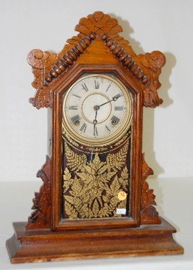 Ingraham Walnut “Topaz” 8 Day Kitchen Clock