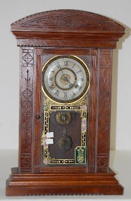 Jerome Walnut Parlor Clock with Alarm