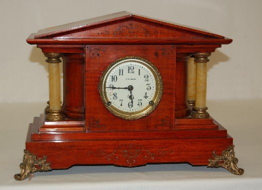 Seth Thomas Red Adamantine Mantel Clock