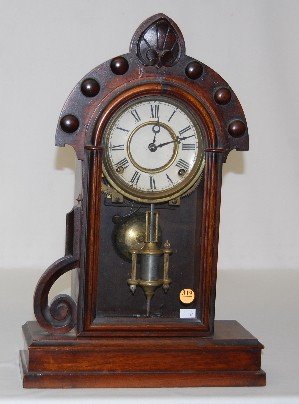 Walnut Carved Kitchen Clock