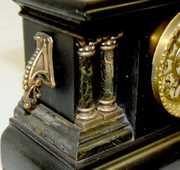 Ornate Antique Black Mantel Clock