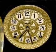 Ornate Antique Black Mantel Clock
