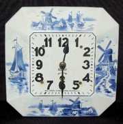 2 Blue Delft China Clocks