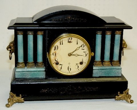 Gilbert Antique Black Mantel Clock