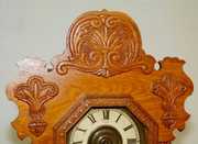 Ingraham “Topaz” Oak Kitchen Clock