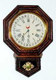 Ingraham Calendar Schoolhouse Clock