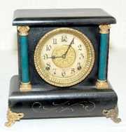 Gilbert Small Fancy Black Mantel Clock