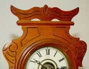 Antique Walnut Kitchen Clock with Alarm