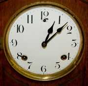English Oak Antique Mantel Clock