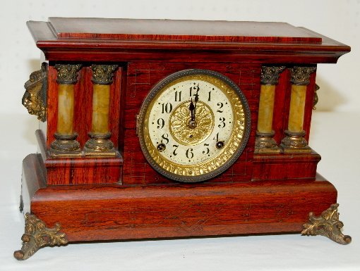 Seth Thomas Red Adamantine Mantel Clock