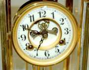 Waterbury Brass Crystal Regulator Clock