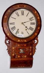 Jerome Inlaid Walnut Wall Clock