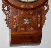 Jerome Inlaid Walnut Wall Clock