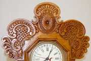 Ingraham Oak Calendar Kitchen Clock