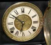 Antique Gilbert Black Mantel Clock